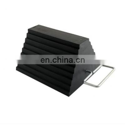 heavy duty black RUBBER Wheel chock for truck wheel block stopper