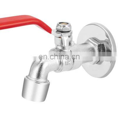 ZINC Wall Mounted Cold Water Washing Machine Tap Water Bibcock