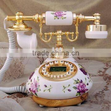 China rose beautiful antique telephone