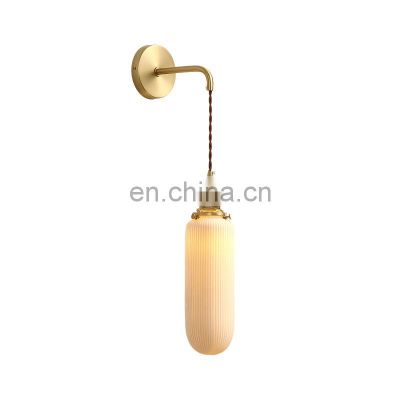 Modern Style Wall Light Ceramics Decorative Indoor Wall Mounted Led Hotel Reading Wall Lamp