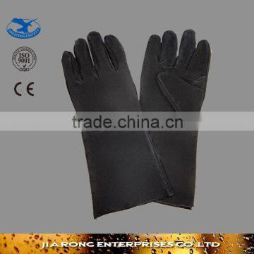 14"/16" long length hand sewing chrome leather gloves LG037