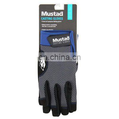 Mustad Fishing GL002 Full Finger Neoprene Breathable Leather Warm Pesca Fitness Carp Winter Anti Slip GL