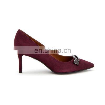 Wholesale high fashion fancy women pointed toe ankle stiletto high heels shoes ladies dress shoes