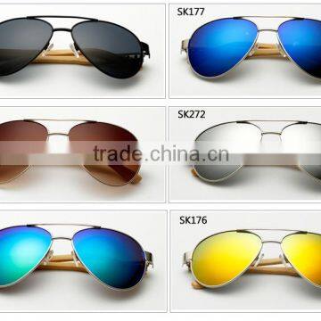 Hand Made Wood Temple Metal Frame Classic Men Driving Fishing Sunglasses photo-6