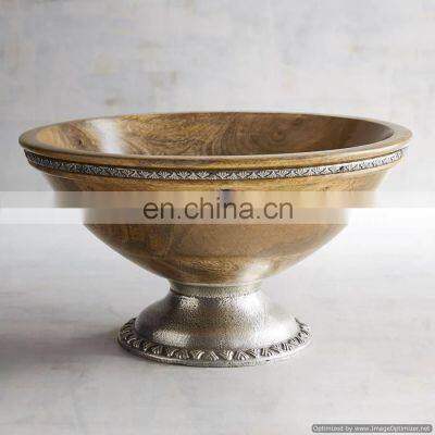 metal & wooden bowl