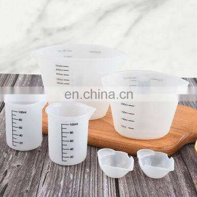 6 Piece Set Choice 250ml Food Visual Kitchen Laboratory 10ml 100ml Silicone Measuring Cup