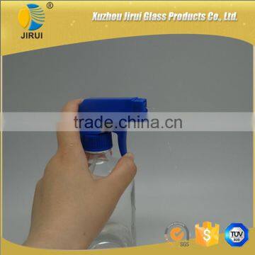 500ml Clear Boston Round Glass Bottle With Trigger Pump
