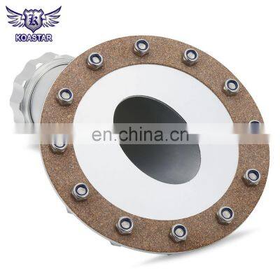 125cm Aluminum Billet 45 Degree Fuel Cell Fast Filler Neck With Mounting Hole 12 Bolt Flange