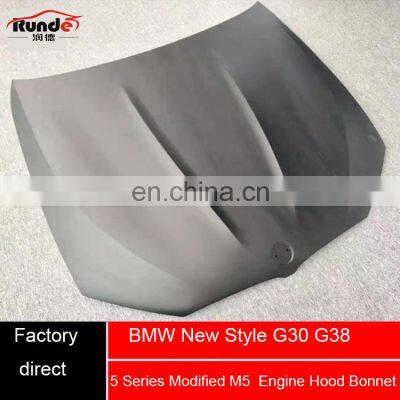 Runde Carbon Fiber Material Auto Car Bonnet Engine Hood For 2018-In BMW 5 Series G30 G38 Engine Hood Bonnet photo-2