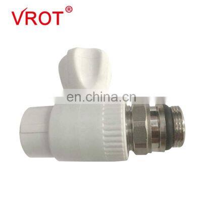 Various Specifications White Ppr Double Union Brass Ball Valve For Ppr Pipe Fitting photo-3