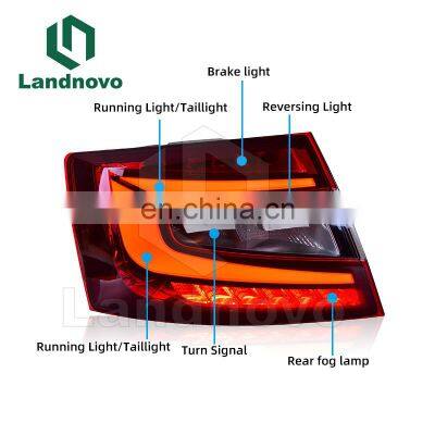 Landnovo New Design Car Body Parts Led Rear Light Assembly With Turn Signal for Skoda Octavia 2015-2017 Led Car Tail Light