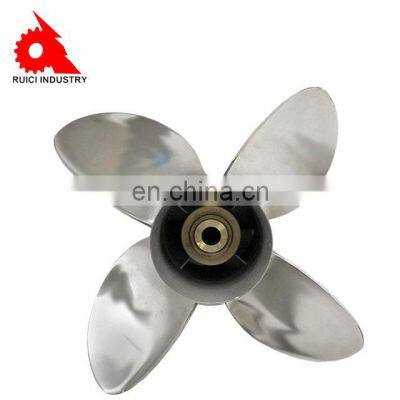 Aluminum outboard engine custom 4 blade propeller