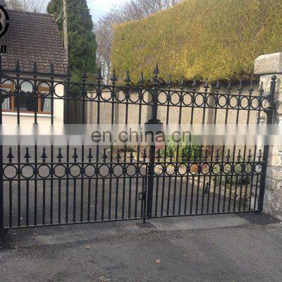 European Residential High Quality Galvanized Steel Main Gate Design