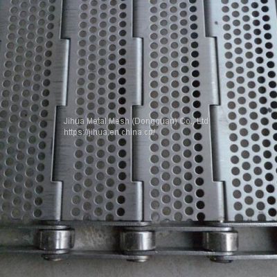 Industrial cleaning and drying conveyor chain plate mesh belt