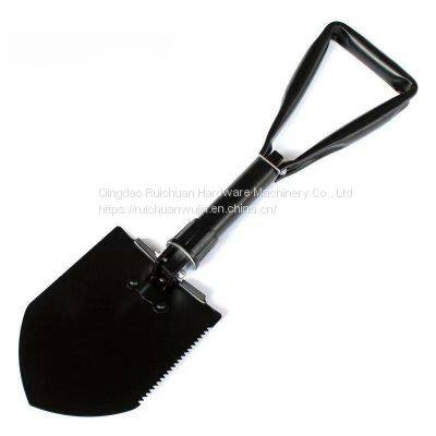 Multifunctional large folding shovel Black shovel/shovel Engineer shovel outdoor supplies wholesale large shovel black