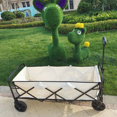 Utility Garden Wheel Barrow Heavy Duty Folding Wagon Extended Outdoor Camping Cart photo-3