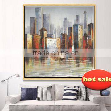 with frame Model China city styles Canvas Oil Painting with frame YB-134