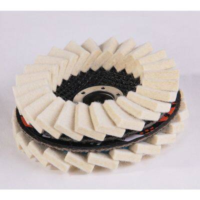 Polish Wool Flap Disc 4 1/2 Inch Angle Grinder Attachment for Stainless Steel Aluminum Polishing Metal Surface Chrome Finish for Cars, Trucks, SUVs, RVs, Motorcycles photo-4