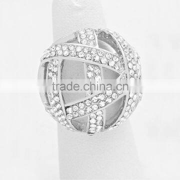 Wholesale Costume Jewelry Crystal Pave Stretch Ring photo-3