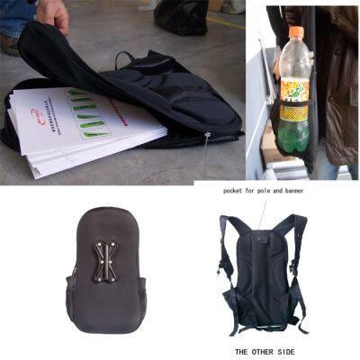 Weihai WZRODS Human Moving Walking Backgrounds Feather Teardrop Rectangle Net Backpack Flagpole for Outdoor Side Printing photo-2