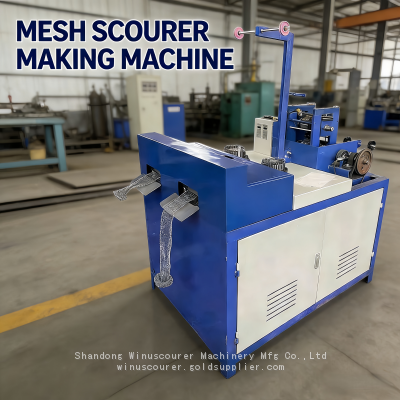 High Efficiency 2 Needle Mesh Scourer Ball Machine For Cleaning Product Production photo-2