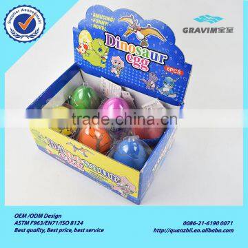 New arriving T008 7*9cm bright-coloured print dinosaur egg growing toys for sale in store