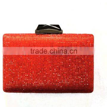 best selling wedding red diamond crystal evening handbag