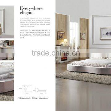 Europe style royal genuine fabric bed (H-050)