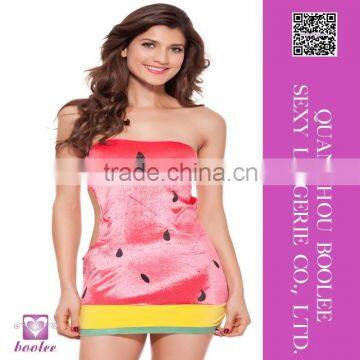 Unique design wholesale sexy clubwear mini dress strapless bag hip skirt