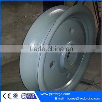 Wholesale Casting and Forging Iron Flying Wheel,V-Belt Pulley Wheel With Bearings photo-6