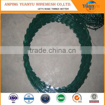 Hot dipped galvanized razor barbed wire /pvc coated razor wire