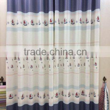 2015 The children's bedroom real sailing pastoral printing shade printed curtain