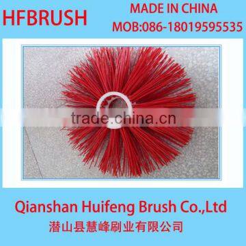 Red cleaning roller brush for street