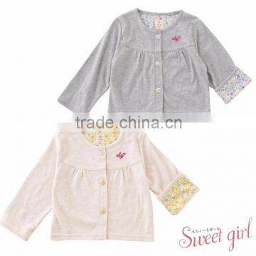 Japanese infant clothes manufacture high quality wholesale products cute babys wear tops cardigan for spring and summer