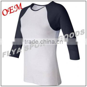 100 cotton plain blank designer baseball t shirt manufacture