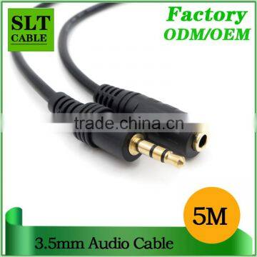 SLT 16 Ft Gold Plated 3.5mm Male to Female Stereo Audio Extension Cable