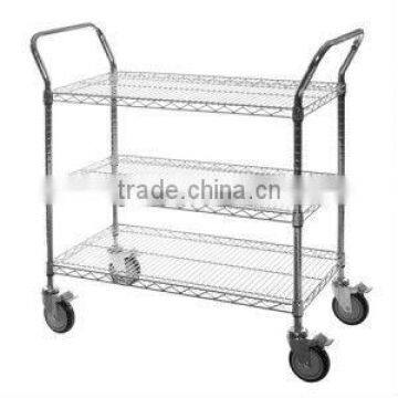 Chrome Wire Kitchen Rack Cart