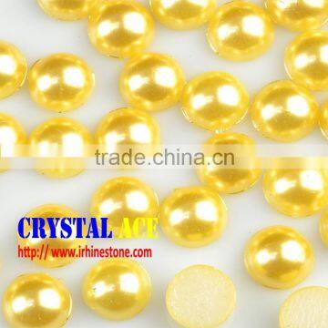 Gold color Cheap heat transfer half-round Pearl for Vases decoation in China