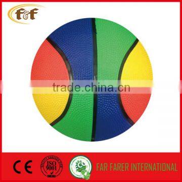 4 colors rubber basket ball / Pringting rubber basket ball