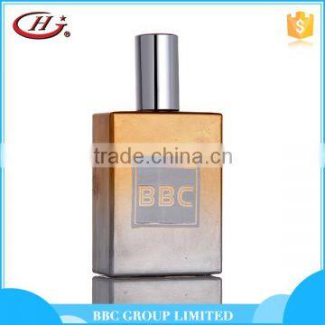 BBC Metallic Series-MF008 Best selling spray golden glass bottles natural enchanting perfume