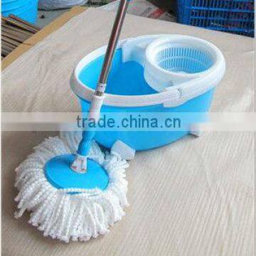 cheap plastic cleaning floor mop with steel basket QMK-505