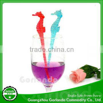 sea horse disposable plastic tea stirrer