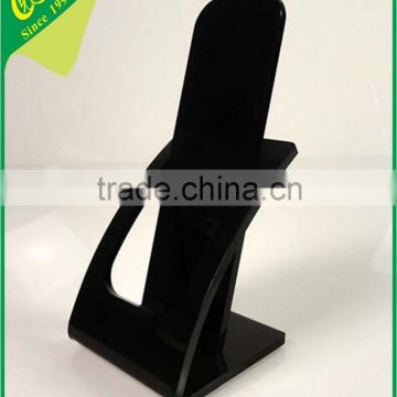 black hot sell acrylic remote control rack, high quality PMMA remote control display stand with hot-bend forming