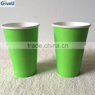 Best sales High Quality Solid Green Color Capacity 7oz Disposable Paper Cup Coffee Paper Cups