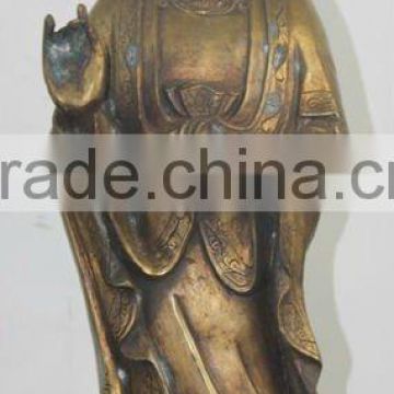 antique golden bronze Guanyin