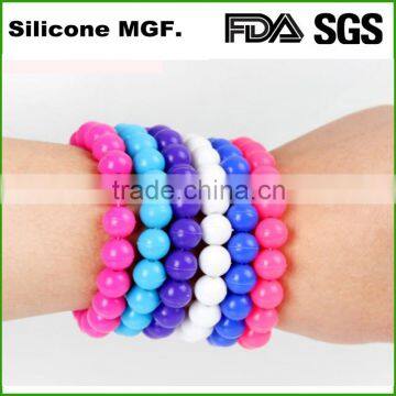 Perfect Balance Transparent Silicone Beaded Bracelet for jewellry gifts