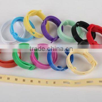 Adjustable plastic mosquito repellent band