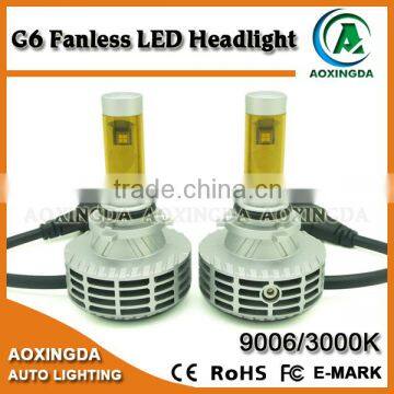 3000K Gold Light g6 Headlight LED 9006 HB4 6000LM per Pair