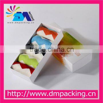 Custom white card paper sock packaging box