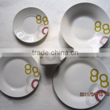 Wholesale porcelain white body dinner set